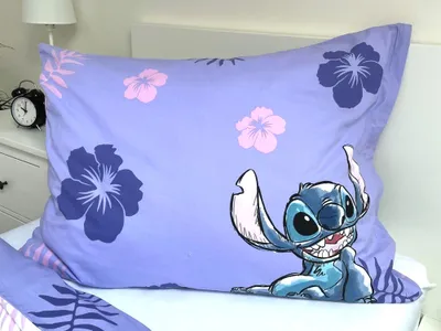 Obrázek produktu pro Jerry Fabrics Bavlněné povlečení 140x200 Lilo a Stitch fialový povlak na polštář 70x90 JF 02
