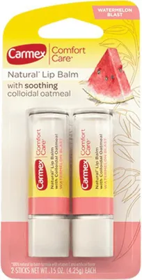 Obrázek produktu pro CARMEX | Balení 2 ks, balzám na rty, komfortní péče, ochrana proti mrazu, ochranná rtěnka | Meloun - 2 x 4,25 g