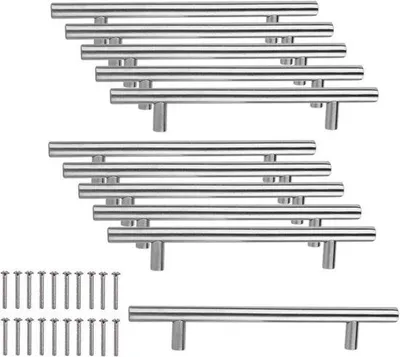 Produktbild von Famanu Möbelgriffe aus Edelstahl - 10 Stück, 128 mm Bohrabstand