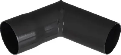 Produktbild von Renoplast R50 Aluminium Fallrohrbögen, Ecke 87º DN 40mm Schwarz, Dachrinnen Regenrinne Dachentwässerung Blechkantprofile, Balkon-Steckrinne