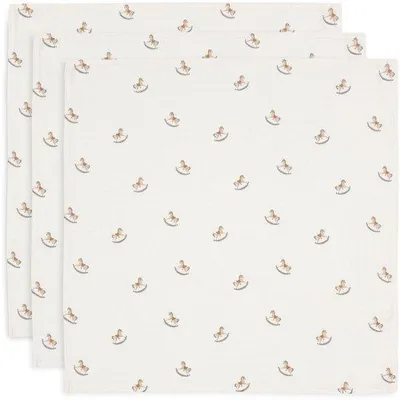 Immagine prodotto di Set da 3 asciugamani in mussola per neonati Unyqoos®, 70 x 70 cm, 100% cotone – morbidi asciugamani per rigurgiti e tappetino per il cambio,  Oeko-Tex, lavabile a 60 °C, ad asciugatura rapida