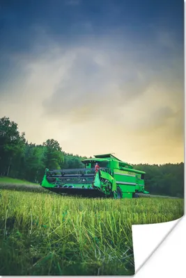 Produktbild von MuchoWow® Poster Traktor - Gras - Grün 20x30 cm - Papierdruck