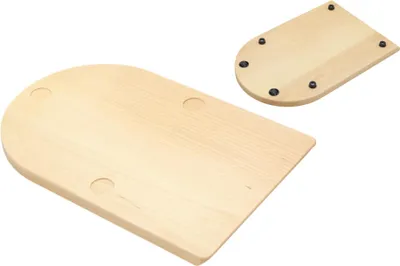 Produktbild von Holzbretter aus geöltem Buchenholz für Thermomix 7 mit Rollen TM7 Untersetzer