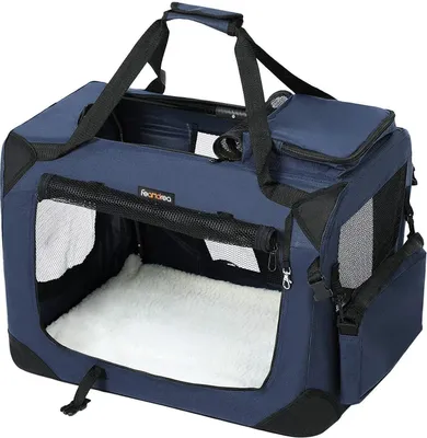 Obrázek produktu pro Taška na zvířata Rootz – přepravní taška – taška na psy – cestovní taška pro psy – ohrádka pro psy – taška na kočky – 60 x 40 x 40 cm