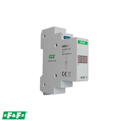 Immagine prodotto di Indicatore di tensione Voltmetro Monofase 80-500V AC IP20 WNC-1 F&F Varie