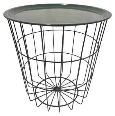 Zdjęcie produktu dla HOMLA Stolik SCANDI oliwkowy z oliwkowym blatem 41x41 cm