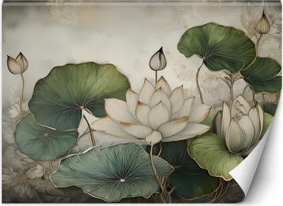 Immagine prodotto di Murale XXL giglio pianta fiori carta da parati per pareti 350x245 cm colore Verde tema Fiori
