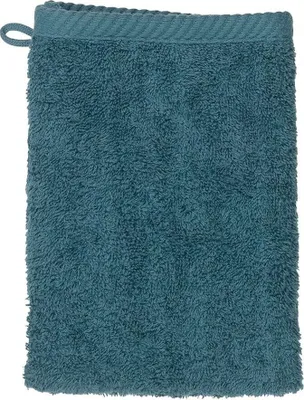Produktbild von Ladessa Washandje Teal Blue 15x21 cm Set van 3 Stuks