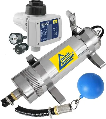 Productafbeelding van 900W dompelpomp, cisternpomp, 5,8 bar dompelpomp + doorstromingsbewaker | Capaciteit tot 5800 liter per uur, opvoerhoogte tot 58 meter