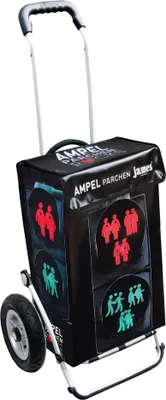 Produktbild von James Einkaufstrolley - AMPELPAERCHEN - stabiler Einkaufswagen mit individuellem Design - mehrfarbig: bunt in Ausführung: Royal-Luftraeder