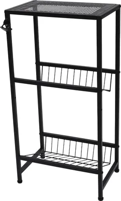 Image de Étagère pour caisses de boissons - Support pour caisses de boissons - Rangement peu encombrant - Étagère de rangement pour caisses de bière et de cola - Noir