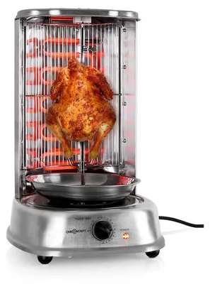 Obrázok produktu pre oneConcept Kebap Master - Gril na kebab, kurčatá, gyros, 1800 W, strieborný