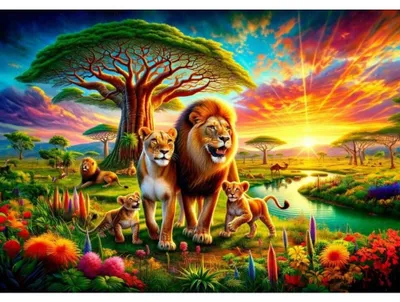 Immagine prodotto di ART PUZZLE Puzzle Famiglia Leone 200 pezzi