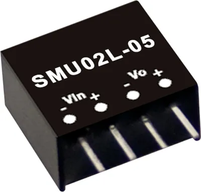 Produktbild von MEANWELL SMU02L-12, DC DC-Wandler, + -5:5V 400mA 2W