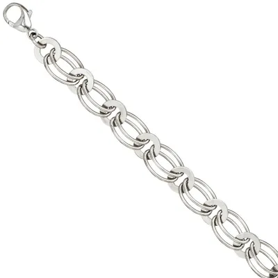 Produktbild von 8,7mm Armband Armkette Armschmuck aus 925 Silber rhodiniert 19cm