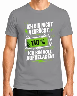 Productafbeelding van Ik ben niet gek, ik ben gewoon een statement. Sarcasme. Heren T-shirt, grijs, XXL