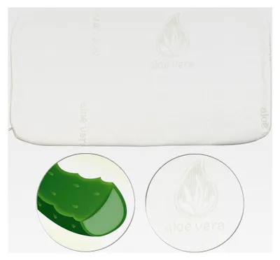 Produktbild von Kissenbezug: 2er-Set Aloe-Vera-Schutzbezüge für Nackenkissen, 40 x 80 cm
