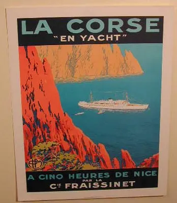 Image de La Corse en Yacht - 24x30cm Affiche Poster