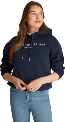 Produktbild von Tommy Hilfiger Damen Hoodie mit Logo, Blau (Dark Night Navy), XXXL