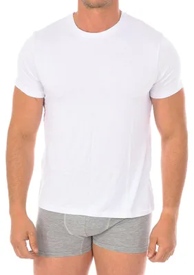 Imagen del producto de Camiseta interior masculina de bambú con mangas cortas, modelo Q602