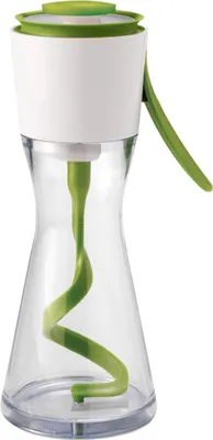 Produktbild von Chef'n Dressingmixer EmulStir, Dressingshaker für Salatsoßen, Mixbecher mit Messkala und verschließbarem Ausgießer (Farbe: Weiß/Grün)