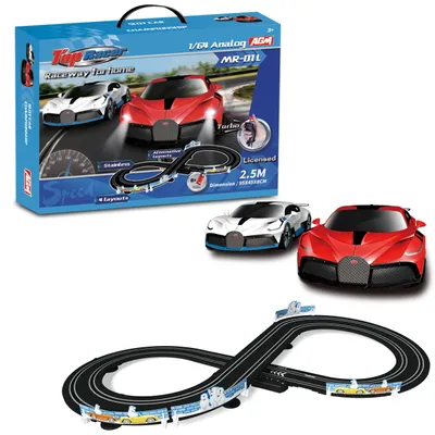 Image de COIL circuit de course automobile, circuit automobile, Autosset, Bugatti, 2 voitures, 2 contrôleurs, longueur du circuit 2,50 m