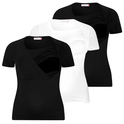 Produktbild von Stillshirt Umstandsshirt 3er Set Umstandsmode Schwangerschaft