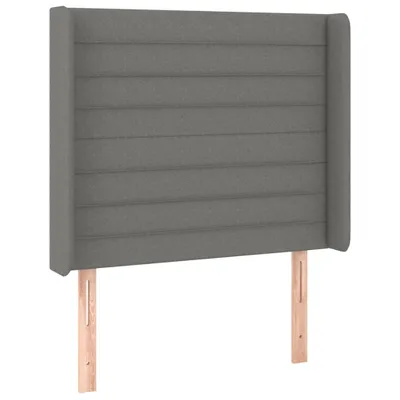 Immagine prodotto di vidaXL Testiera con orecchie Grigio scuro 93x16x118/128 cm Tessuto