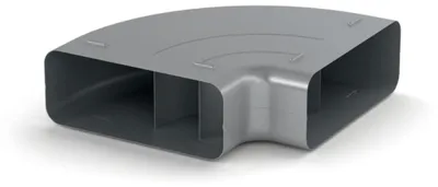 Immagine prodotto di SF-RBV 150 gomito orizzontale a 90 gradi con deflettore d'aria per valori di portata perfetti / COMPAIR STEEL flow 150 (Ø sistema 150)