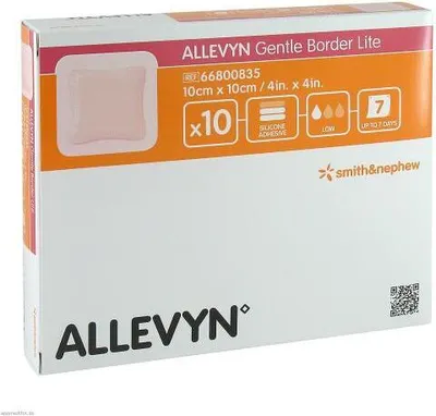 Produktbild von Allevyn Gentle Border Lite 10x10 cm Schaumverb. 10 St