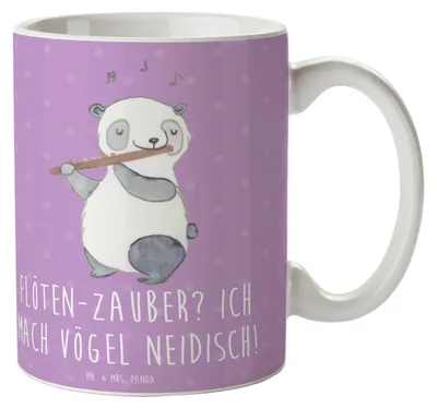 Produktbild von Mr. & Mrs. Panda Teebecher Flöte Zauber - Lavendeltraum - Geschenk, Neid, Windinstrument, Becher, Lernen, Instrument, Teetasse, Musiker, Musikinstrument, Vögel, Tasse