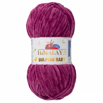 Produktbild von Strickfein Himalaya Dolphin Baby super Bulky Chenille Garn Wolle strickgarn 100 gr 80338 - beere hell