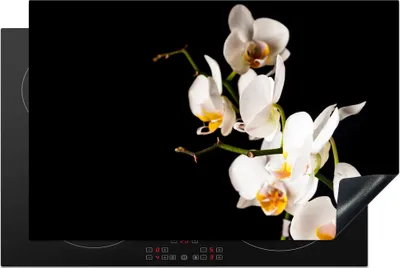 Produktbild von KitchenYeah© Herdabdeckplatte Orchidee - Blumen - Pflanzen - Botanisch , 81x52cm, Küche Deko, Glaskeramikkochfeld Herdabdeckung, Abdeckplatte fùr Kochfeld