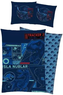 Produktbild von Jurassic World Kinderbettwäsche-Set, 135 x 200 cm, mit Kopfkissenbezug