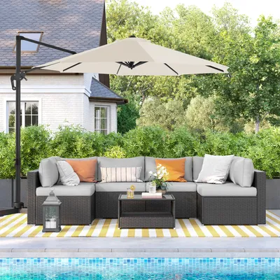 Produktbild von SONGMICS Sonnenschirm Ø 300 cm UPF 50+ mit Ständer