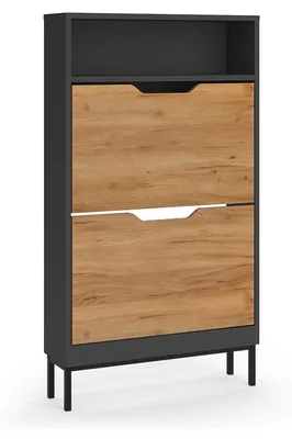 Obrázek produktu pro Botník na boty Vicco Luca Antracit/Zlatý mocný dub 59 x 105.5 cm se 2 výklopnými přihrádkami, Model 61418