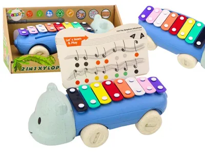 Zdjęcie produktu dla Cymbałki Hipopotam Kolorowy instrument edukacyjny dla dzieci