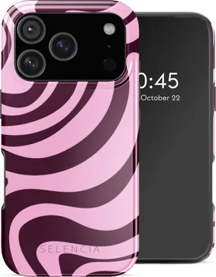 Zdjęcie produktu dla Selencia Vivid Backcover z MagSafe dla Apple iPhone 17 Pro - Wavy Swirl Pink Plum
