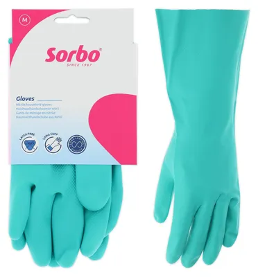 Produktbild von Sorbo Haushaltshandschuhe latexfrei – Nitril-Reinigungshandschuhe mit besonders
