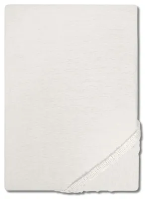 Zdjęcie produktu dla Castell Jersey, prześcieradło z gumką, bawełna, białe, rozmiar 90 x 190 - 100 x 200 cm