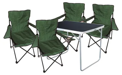 Image de set de camping 5 pièces table de camping 4 chaise de camping chaise pliante