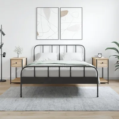 Produktbild von The Living Store Nachttische 2 Stk. Sonoma-Eiche 30x60x60 cm Holzwerkstoff