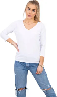 Produktbild von Weiße Bluse mit V-Ausschnitt