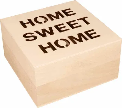 Produktbild von Tee Box 17 x 17 x 8 cm - Home Sweet Home