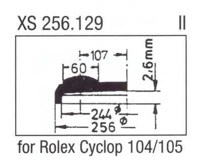 Obrázok produktu pre Glas XS 256.129 Stülpglas mit Lupe Kunststoff