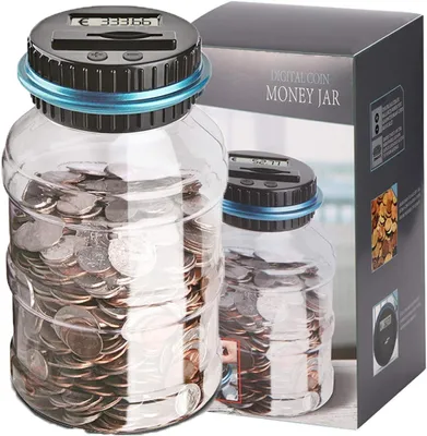 Digitale Sparbox mit Münzzähler, 1,5/1,8 l, LCD-Display