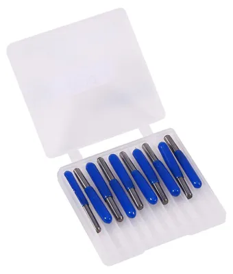 Produktbild von 10pcs 3.175mm Cemented Carbide Engraving CNC Bit Router Carving Tool 10 Degree