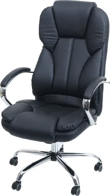 Image de Chaise de bureau professionnelle Kansas XXL fauteuil de direction pivotant version US, charge max. 150kg, similicuir ~ noir