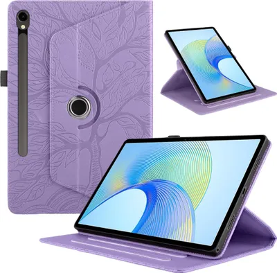 Image de Pour Samsung Galaxy Tab S10 FE Plus 360 degrés Design Housse en cuir synthétique Violet