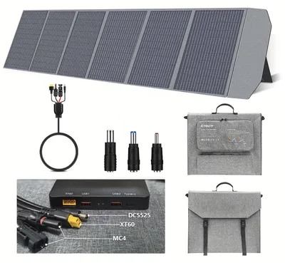 Produktbild von Tragbares Solarpanel – Solar-Ladegerät – Faltbares Solarpanel – Mobile Solarenergie – Solarpanel für den Außenbereich